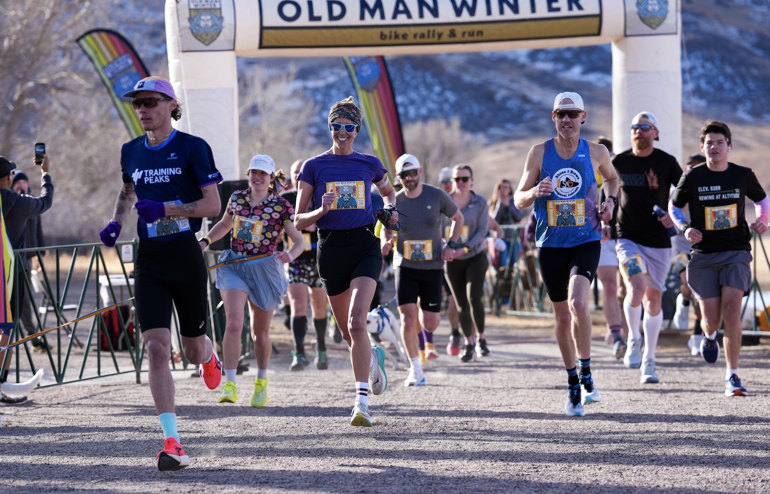 Old Man Winter participants gathering in Bohn Park