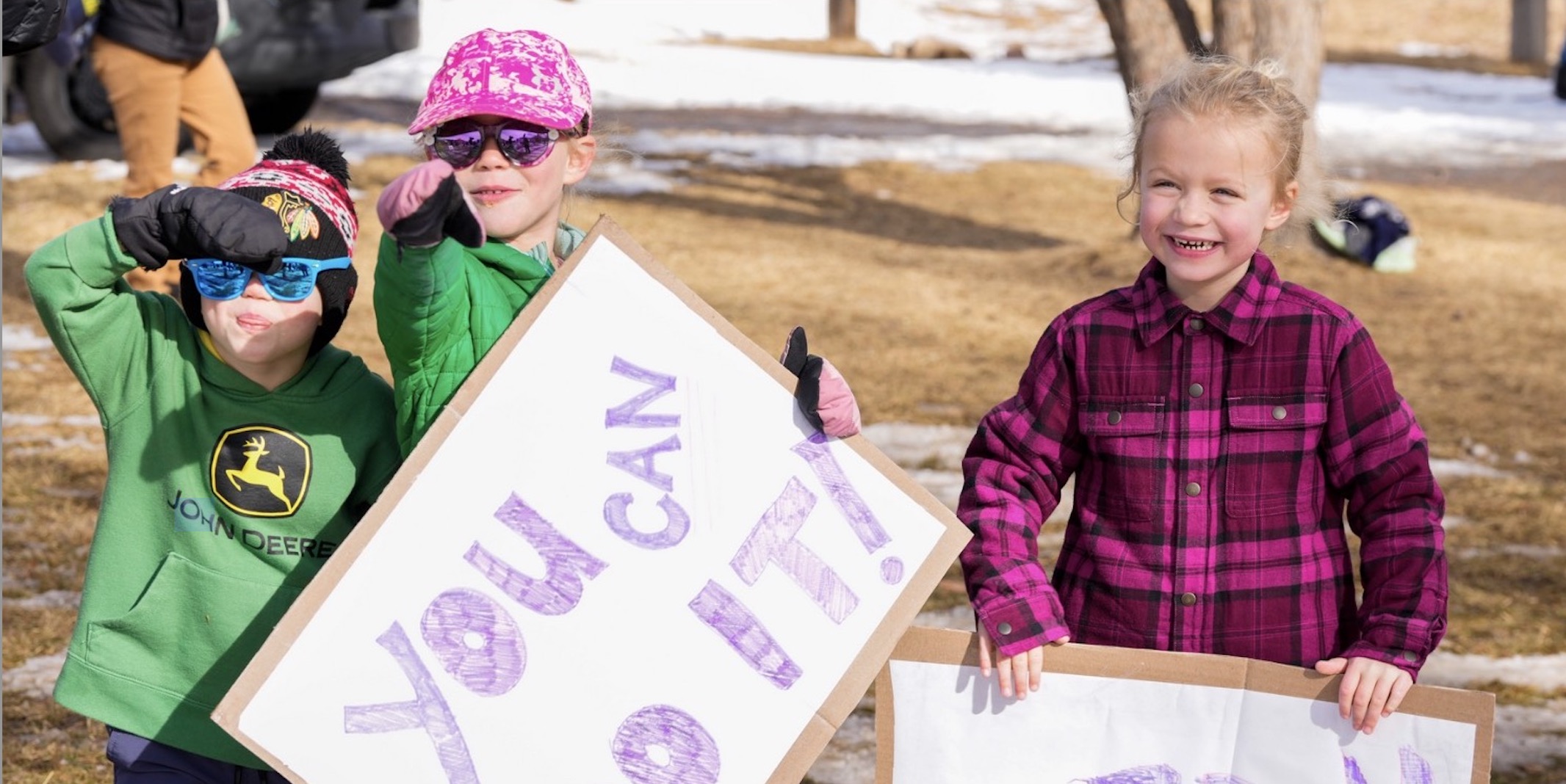 The cheering section at Old Man Winter Rally